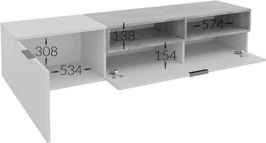 Morocco Floor-standing White-Gold 175x37x31 cm