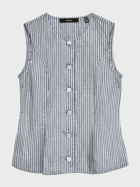 Damen Bluse Baumwolle Marineblau