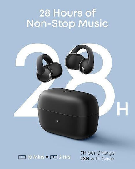 Soundcore by Anker C50i Open Ear Bluetooth Handsfree Ακουστικά με Αντοχή στον Ιδρώτα και Θήκη Φόρτισης Μαύρα