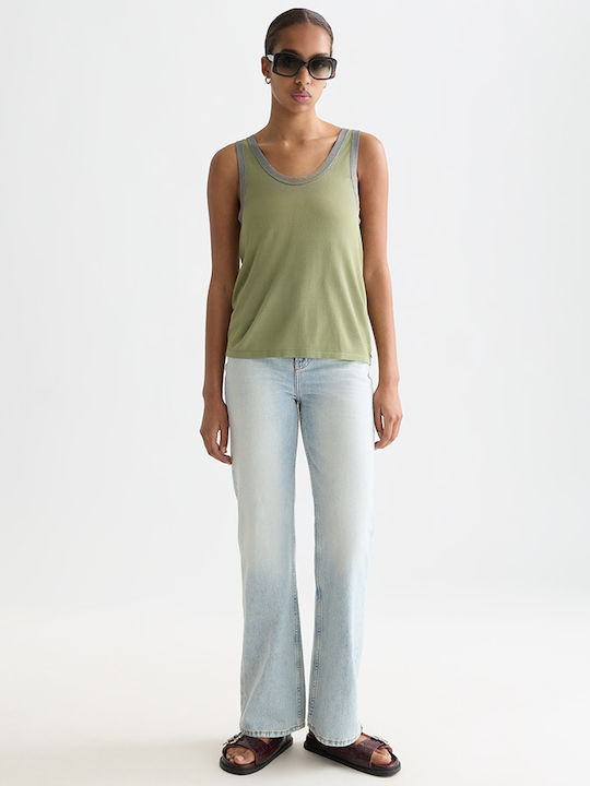 Women's Sleeveless Green Blouse
