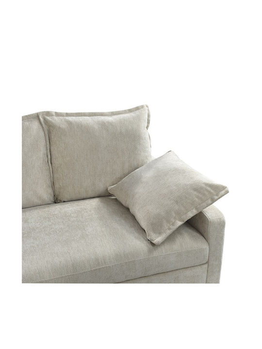 Lounivo Corner Sofa Bed Beige 215x215x84cm