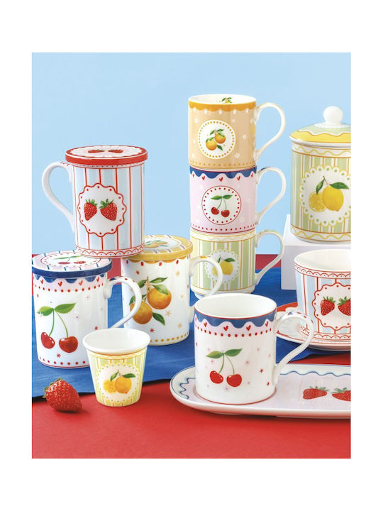 Porcelain Mug 4 Designs 350ml Fruit Mania Easy Life B