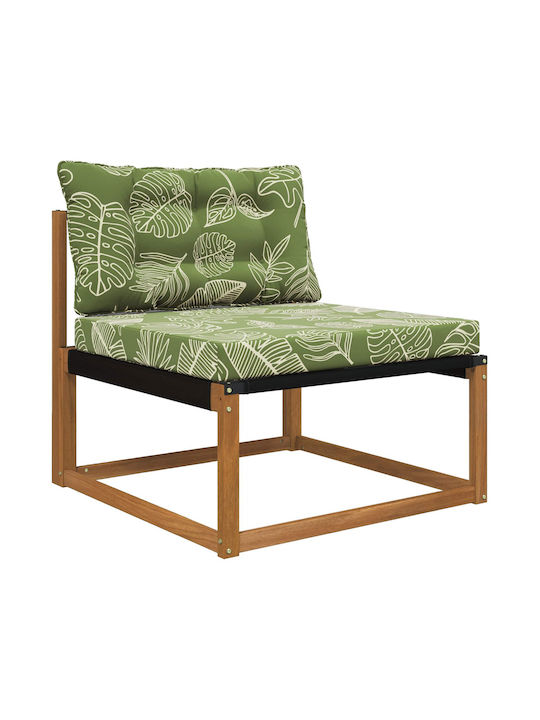 vidaXL Garden Chair Cushions with Backrest Green 2 Pieces 68.5x80cm