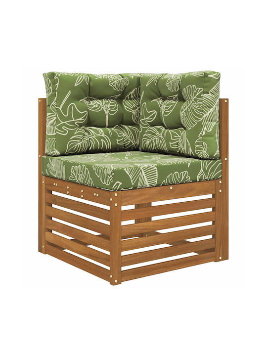 vidaXL Garden Chair Cushion with Backrest Green 3 Pieces 60x60cm