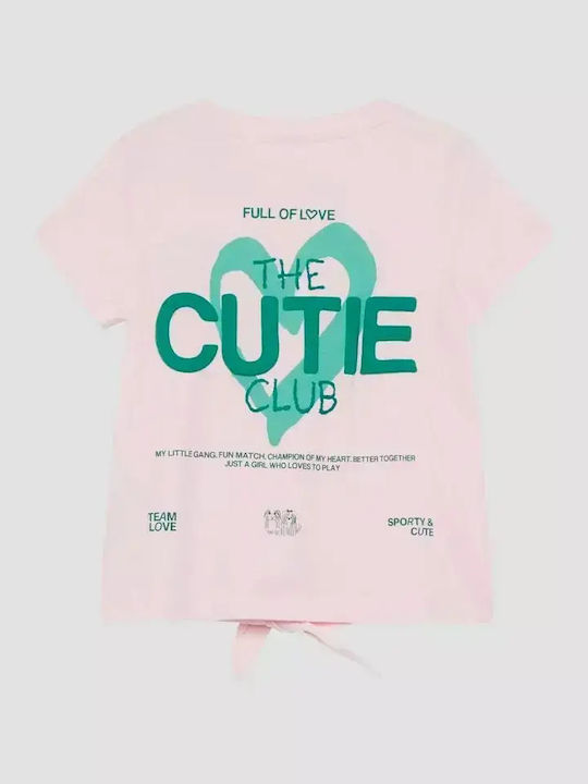 Kids Short-Sleeved Blouse Pink