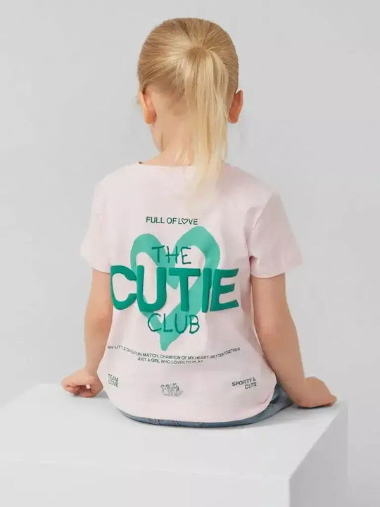 Kids Short-Sleeved Blouse Pink