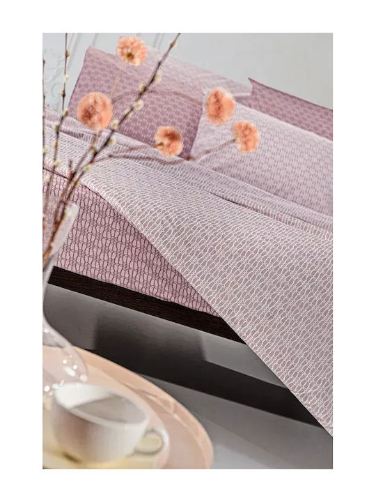 Guy Laroche Sandy Bettlaken Set für Einzelbett 170x200cm Rosa (4 Stück)