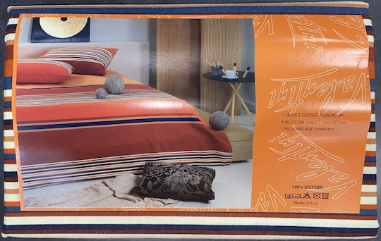 Valentini Bianco Single Bed Sheets Set 160x240cm 3 Pieces