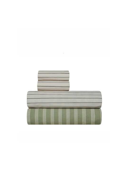 Kentia Arlo Module Cearceafuri De Pat Semi Duble Cu Hugger Din Cauciuc 120x200+35cm Verde (3 Buc)