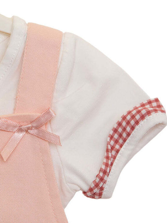 Kinder-Latzhose Blumen Rosa