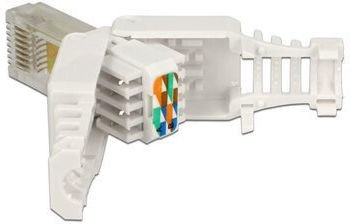 Delock Rj45 Plug Cat.5e Utp Toolfree 2 Pieces White 86415