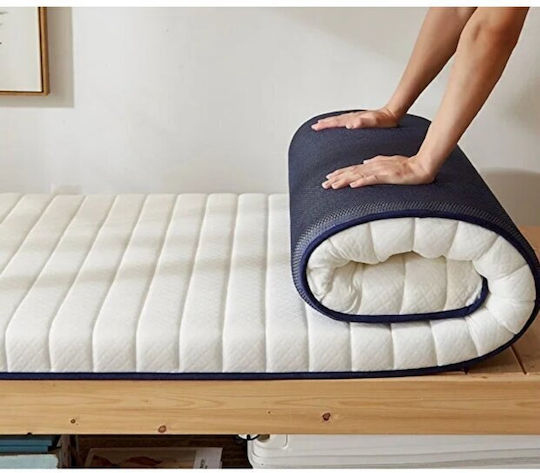 White Single Folding Floor Mattress With Soft Filling (90x190cm)