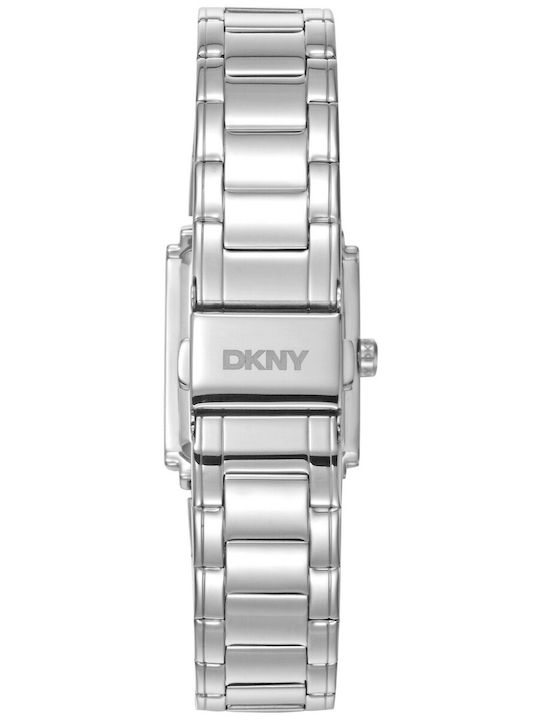 DKNY Womens Battery Watch with Silver Metal Bracelet