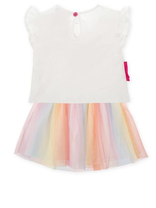 Kinderbekleidungsset mit Rock Sommer 2 Stück Weiß