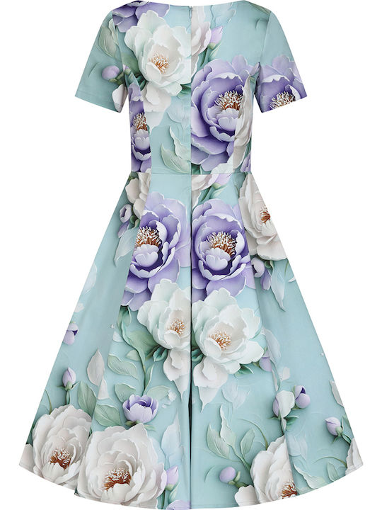 Vintage Summer Midi Dress for Wedding Christening Floral