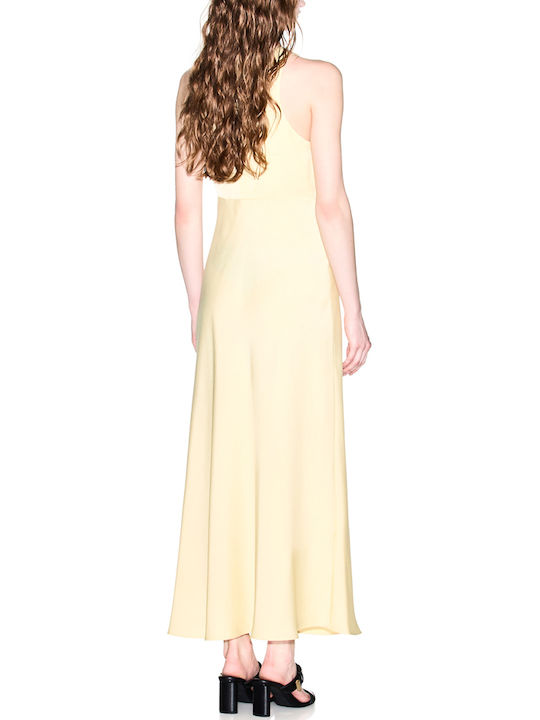 Armani Exchange Satin Damenkleid Hochzeit - Taufe Gelbe Armani Exchange Satin Damenkleid Hochzeit - Taufe Gelbe