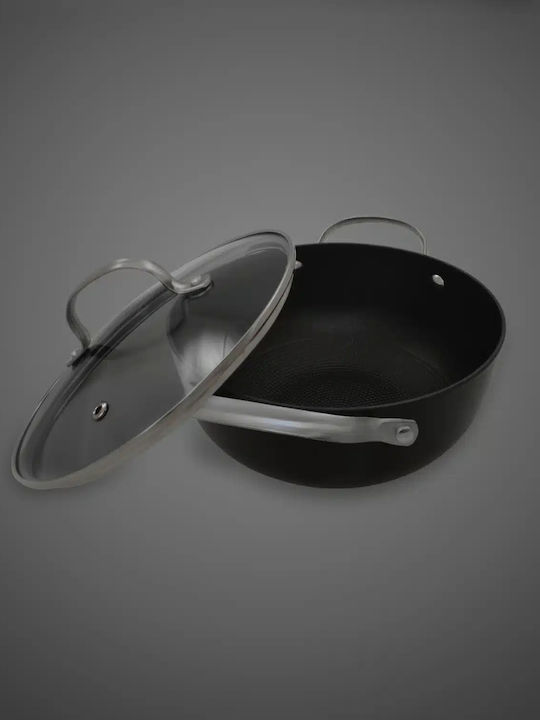 Tigaie din Fontă cu Capac cu Acoperire Antiaderentă 20cm