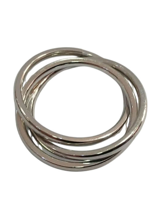 Kalliopi Silver Damenring Spinner aus Stahl