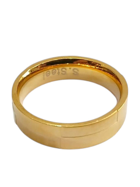 Kalliopi Silver Herrenring aus Stahl Vergoldet