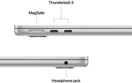 MacBook Air 13.6" IPS Retina Display (M5-10-Core/16GB/512GB SSD/8-Core GPU) Silver (International English Keyboard)