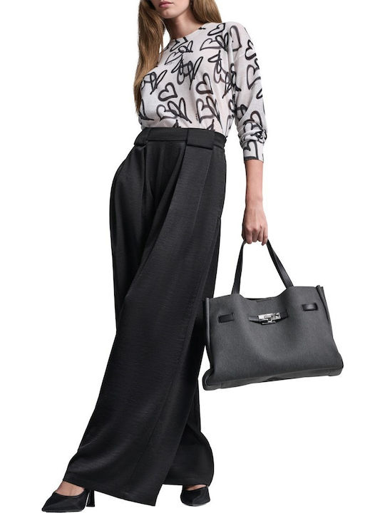 Women's Fabric Trousers Blk