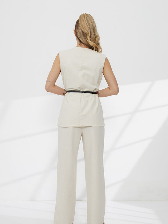 Women's Beige Set with Trousers