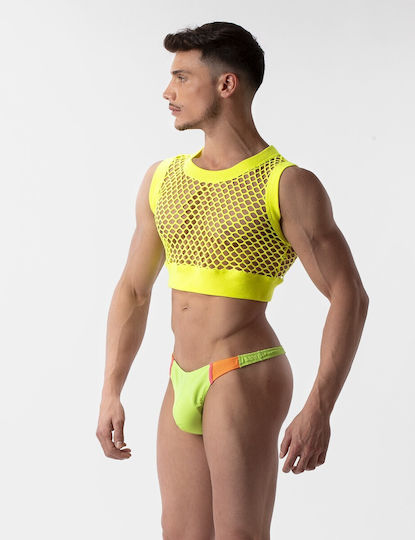 Barcode Berlin Sexy Ανδρικό Top Κίτρινο