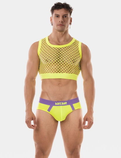 Barcode Berlin Sexy Ανδρικό Top Κίτρινο