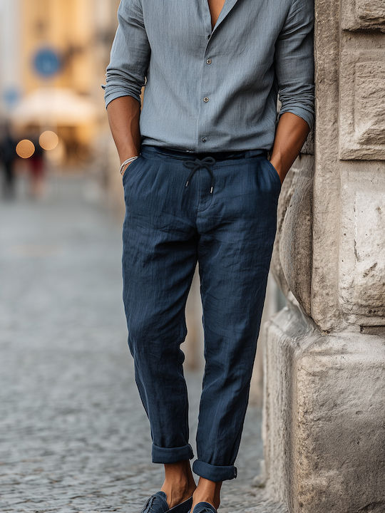 Trousers in Relaxed Fit Blue