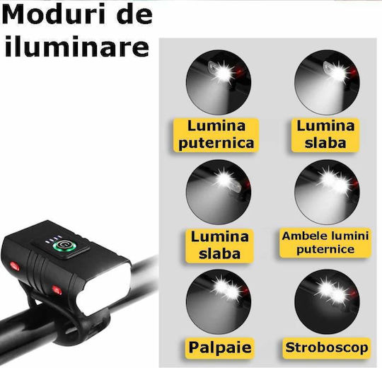 Set Lumini Reîncărcabile pentru Bicicletă