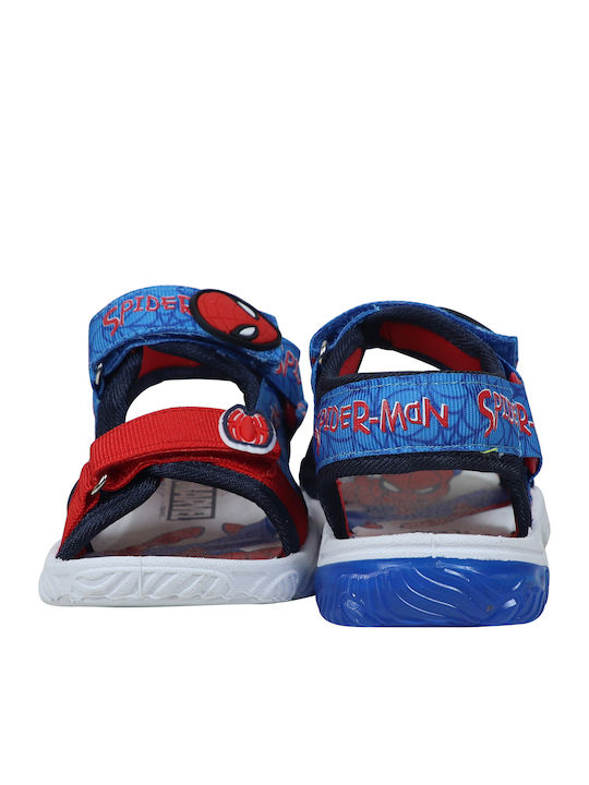 Kids' Sandals Spiderman with Hoop & Loop Closure and Lights Blue
