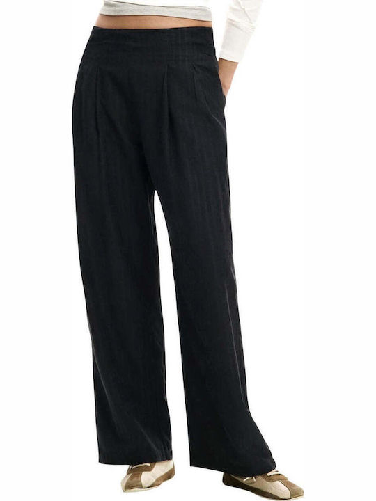 Women's Fabric Trousers Black