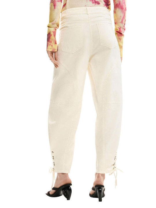 Women's Fabric Trousers Beige