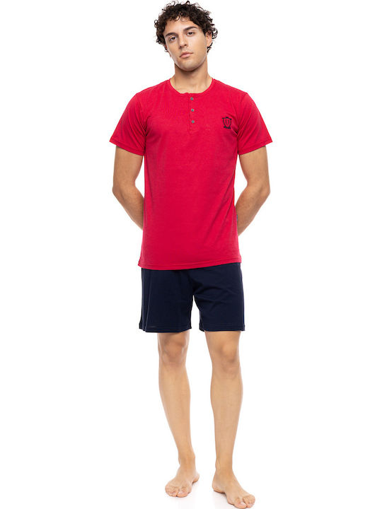 Ulisse Καλοκαιρινή Ανδρική Πιτζάμα Red