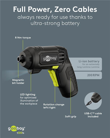 Goobay Angle Battery Screwdriver 5V