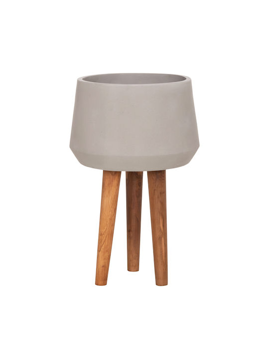 HomeMarkt Quan Concrete Flower Pot Gray 32x32cm
