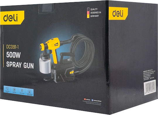 Deli Electric Paint Spray Gun 500W with 0.8lt Container