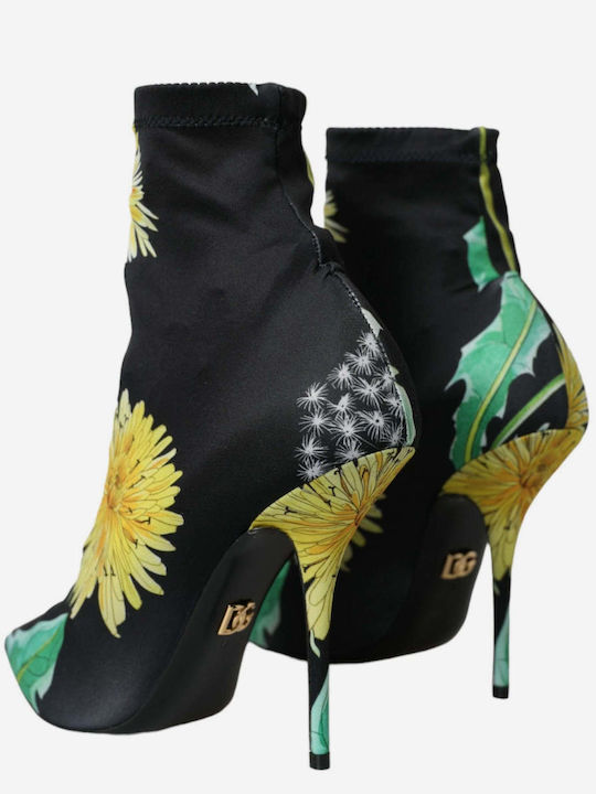Dolce & Gabbana Дамски Кожени Обувки На Ток Черни