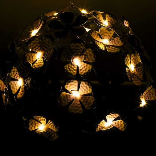 Lumineo Spiked Solar Flower Light Warm White with Motion Sensor and Photocell 17x17x50cm