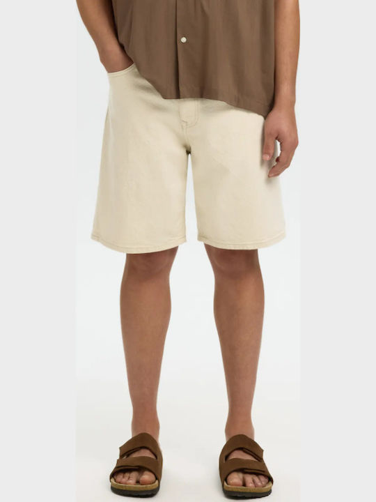 Herren Shorts Denim Ecru