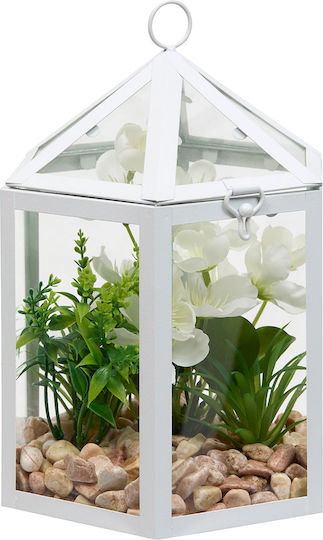 Τεχνητό Φυτό Γυάλα 16.5x14x23 A-s Fleur De Rose 214020 16.5x14x23 Γυάλινο
