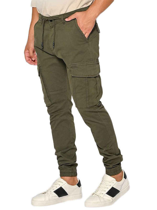 Παντελόνι Cargo Ελαστικό σε Slim Εφαρμογή Dark Olive
