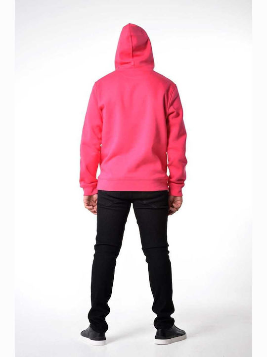 Herren Sweatshirt Mit Rosa Kapuze T0074Φ