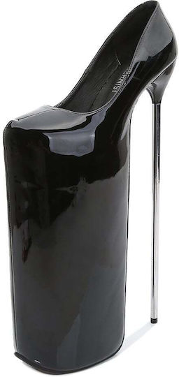 Damen Hochhackige Schuhe 30 Cm Extrem Hohe Absätze Plateaus Stiefel Stiletto Schwarze