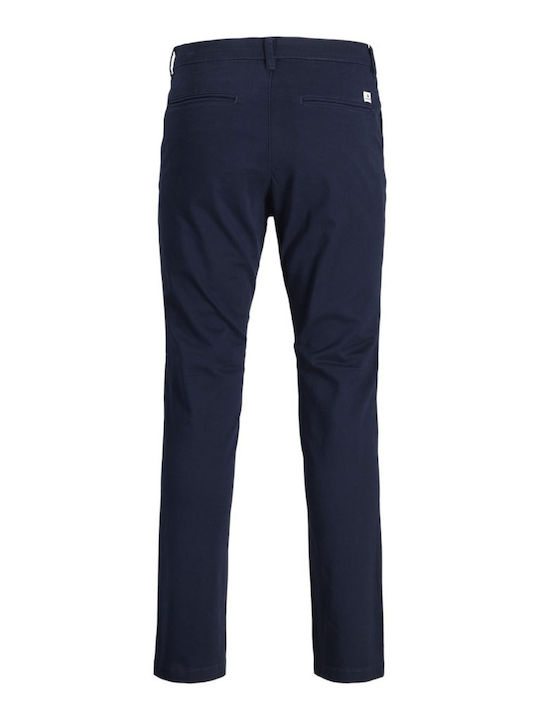 Trousers Chino Elastic in Slim Fit Navy Blue
