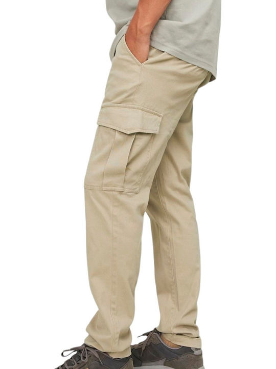 Trousers Cargo Elastic in Slim Fit Crockery