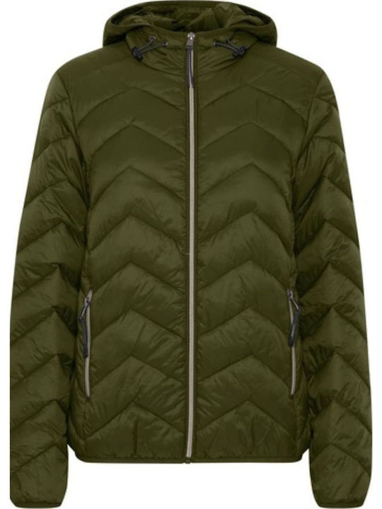 Women's Puffer Jacket for Winter Green Olive