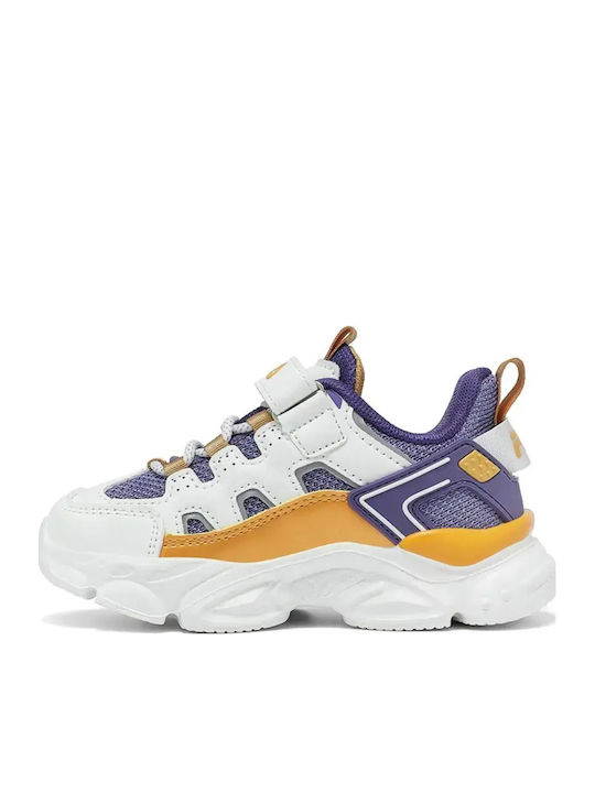 Memory Παιδικά Sneakers Ανατομικά με Σκρατς Λευκά