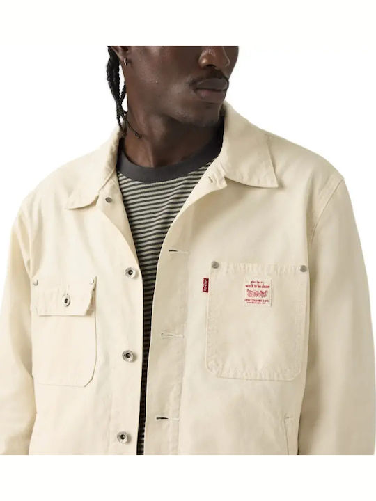 Sunrise Trucker Denim Jacket Undyed Ecru White