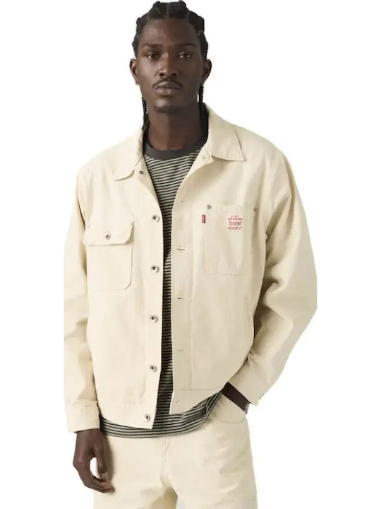 Sunrise Trucker Denim Jacket Undyed Ecru White